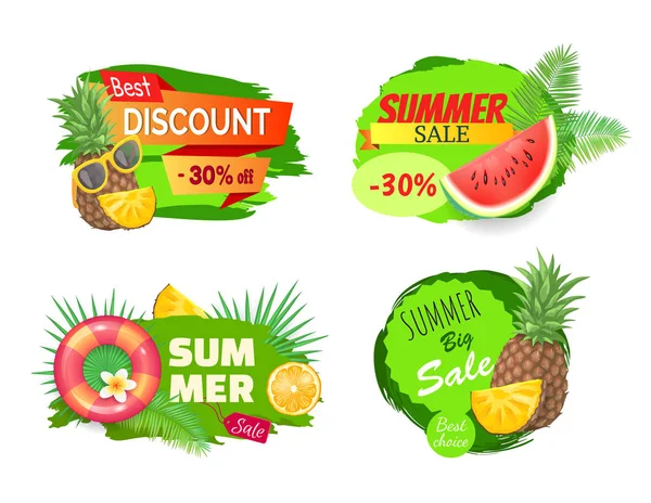 Best Discount Summer Sales Vector Illustration — Stock Vector