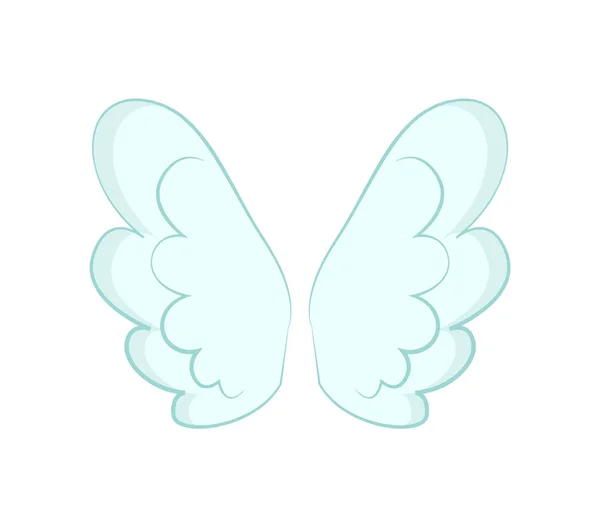 Ángel alas de plumas blancas objeto aislado — Vector de stock