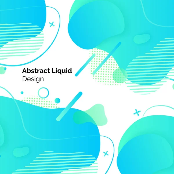 Modèle abstrait de conception liquide Ensemble d'affiches — Image vectorielle