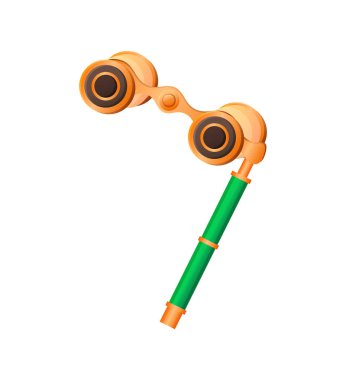 Lorgnette veya Vizyon Nesnesi, Retro Gözlük Vektörü