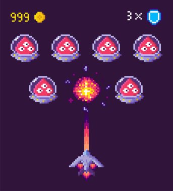 Ufo, Uzay Vektör lazer çekim ile Roket