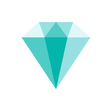 Diamond Brilliant Wealth Symbol İzole Vektör