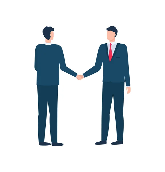 Representative Characters Shaking Hands Vector — Stock Vector