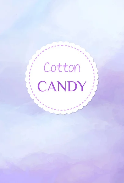 Пушистые конфеты фиолетового цвета, хлопчатобумажные конфеты — стоковый вектор