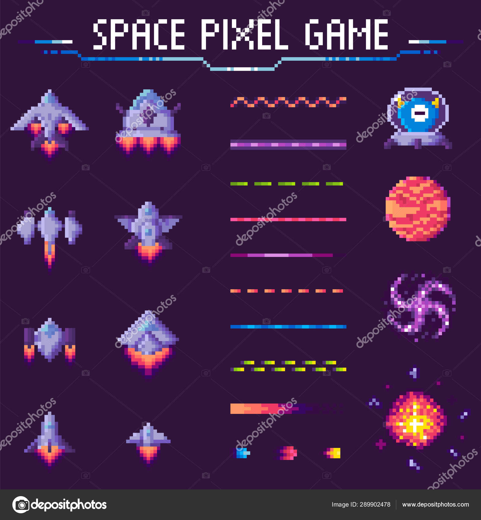 Jogos de nave, Jogos pixel art, Naves espaciais