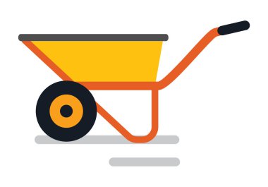 İnşaat ekipmanları, el arabası tabela vektör