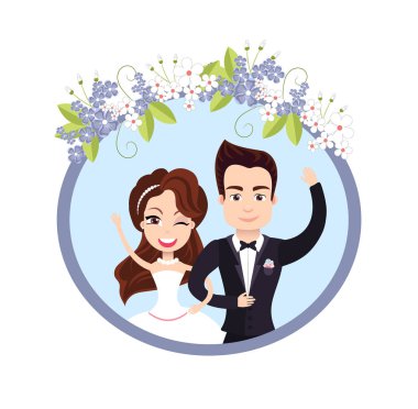 Düğün kutlama kadın gelin ile sallayarak erkek