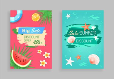 Yaz Satılık vektör afiş tanıtım broşür örneği