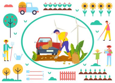 Patates Tarlasında Çiftçi, Çiftçi Karakteri