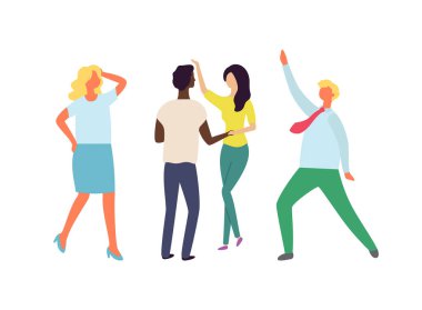 Dansçılar çift hareket, çift dans vektör