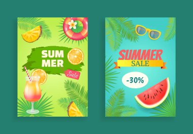 Yaz Satılık vektör afiş tanıtım broşür örneği