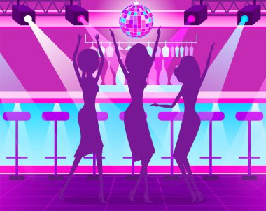 Gece Kulübü,Bachelorette Olay Vektörhen-Party