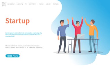 Başlangıç Erkek Geliştiriciler Yüksek Beş Web Sitesi veren