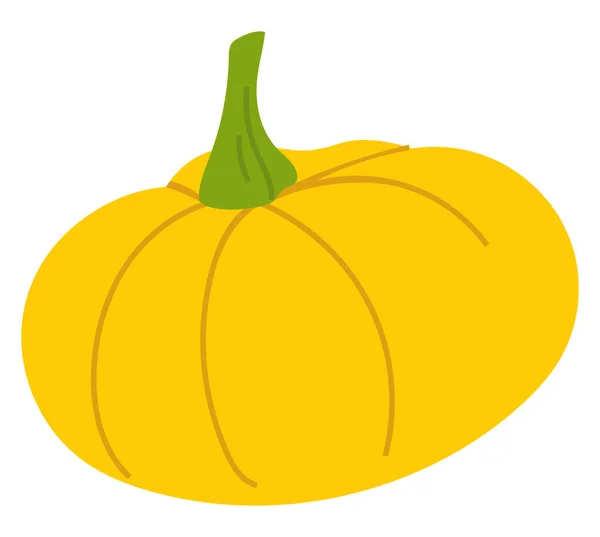 Icono de Verduras de Otoño Aislado de Calabaza Amarilla — Archivo Imágenes Vectoriales