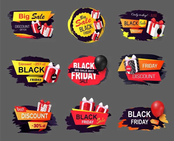 Grande offre sur Black Friday Seulement aujourd'hui Proposition — Image vectorielle