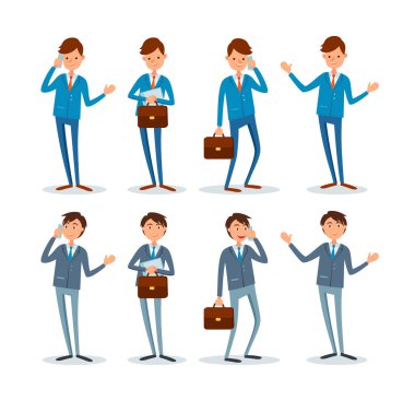 Pozlar, Duygular Çanta Seti ile İş Adamı