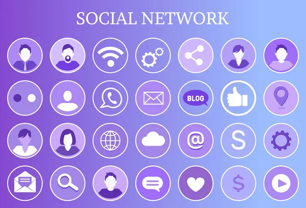 Εικόνα φορέα εικονίδιο κοινόχρηστου στοιχείου κοινωνικού δικτύου — Διανυσματικό Αρχείο