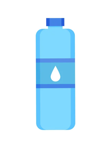 Botella de plástico con ilustración de vectores de agua — Vector de stock