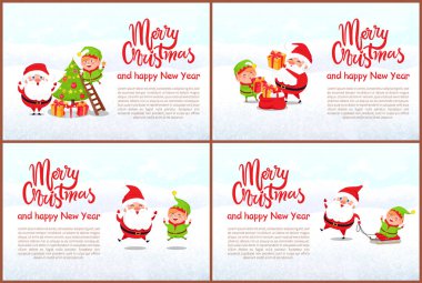 Mutlu Noeller ve mutlu yeni yıl tebrik kartları