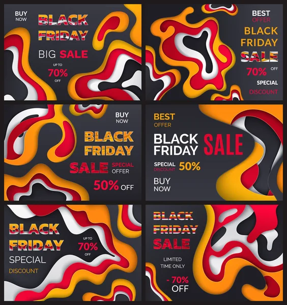 Black Friday Sale, Best Offer of Autumn Season — Stock Vector