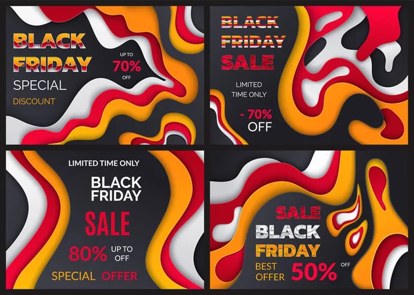 Black Friday Special Discount, Percent Offer — Stock Vector