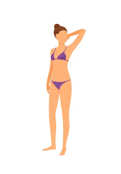 Spa Salon vrouw in beha en bikini geïsoleerd vector — Stockvector