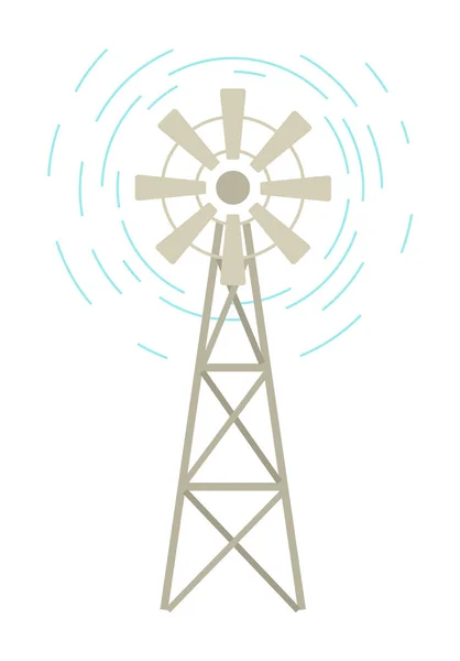 Windmolens, windmolen objecten — Stockvector