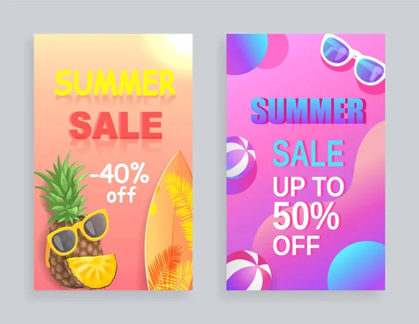 Venta de verano Precio Poster Vector Ilustración — Vector de stock