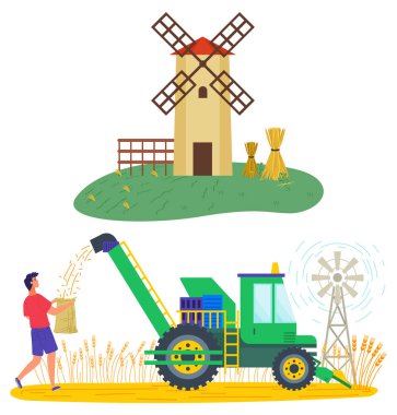 Hasat Mevsimi, Yel Değirmeni ve Hasat Makinesi Buğdayı