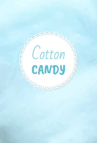 Bavlna Candy, logo Fluffy Candyfloss — Stockový vektor