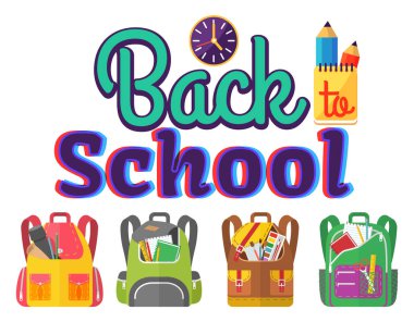 Renkli Okul Sırt Çantası Okula Dönüş