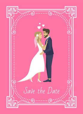 Tarih Gelin ve Damat Düğün Davetiyesi kaydet