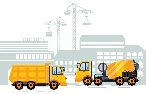 Cityscape City Budownictwo i maszyny budowlane — Wektor stockowy