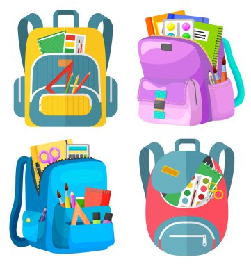 Renkli Okul Sırt Çantası Okula Dönüş