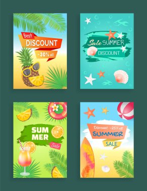 En İyi İndirim Yaz Satış Vektör İllüstrasyon