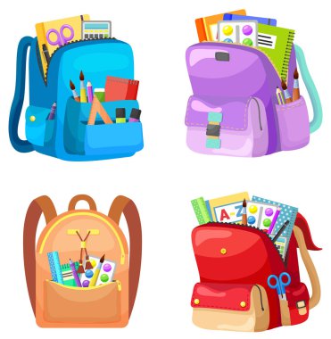 Renkli Okul Sırt Çantası Okula Dönüş