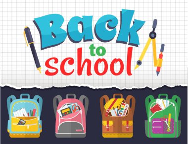 Renkli Okul Sırt Çantası Okula Dönüş