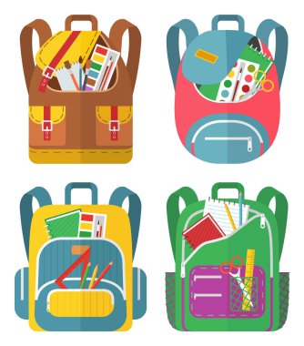 Renkli Okul Sırt Çantası Okula Dönüş