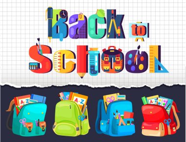 Renkli Okul Sırt Çantası Okula Dönüş