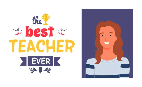 Teachers Appreciation Week, Award Best Pedagogue — Stock Vector