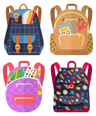 Renkli Okul Sırt Çantası Okula Dönüş