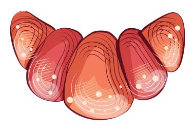 Croissant Bakery Shop Symbol, Vektör Tatlı Gıda