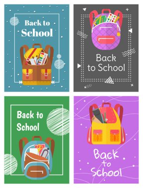 Renkli Okul Sırt Çantası Okula Dönüş