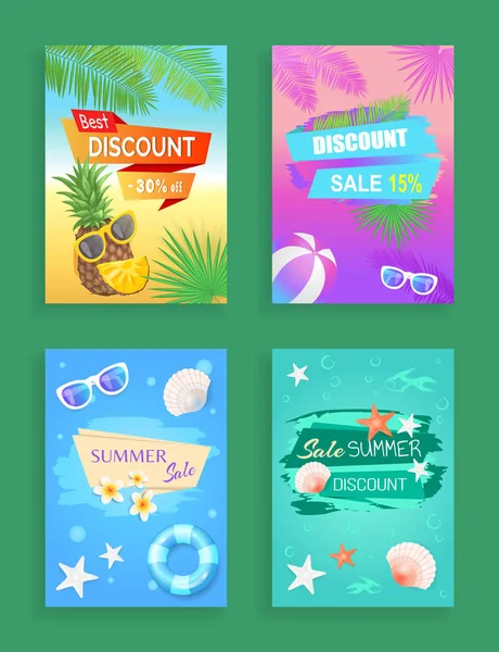 Zomer verkoop Vector Banner promotie Leaflet voorbeeld — Stockvector