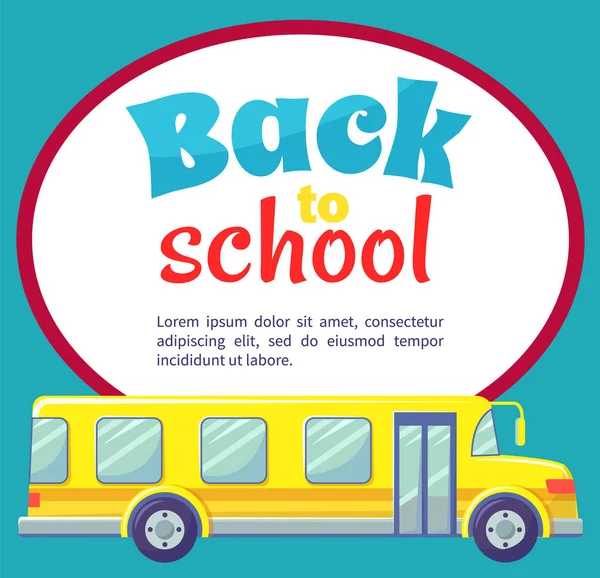 Back to School Bus for Kids Pupil Transportation