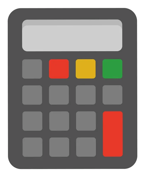 Calculadora con Botones, Dispositivo de Cálculo — Vector de stock