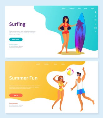 Sörf ve Yaz Eğlencesi, Plaj Aktivite Vektörü