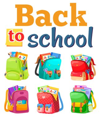 Renkli Okul Sırt Çantası Okula Dönüş