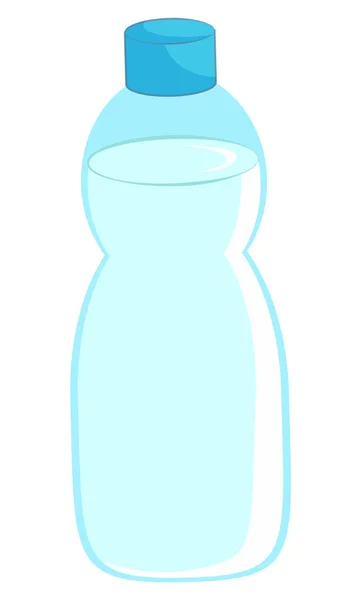 Full Plastic Bottle of Water on White Background — Stock Vector