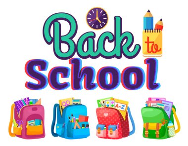 Renkli Okul Sırt Çantası Okula Dönüş